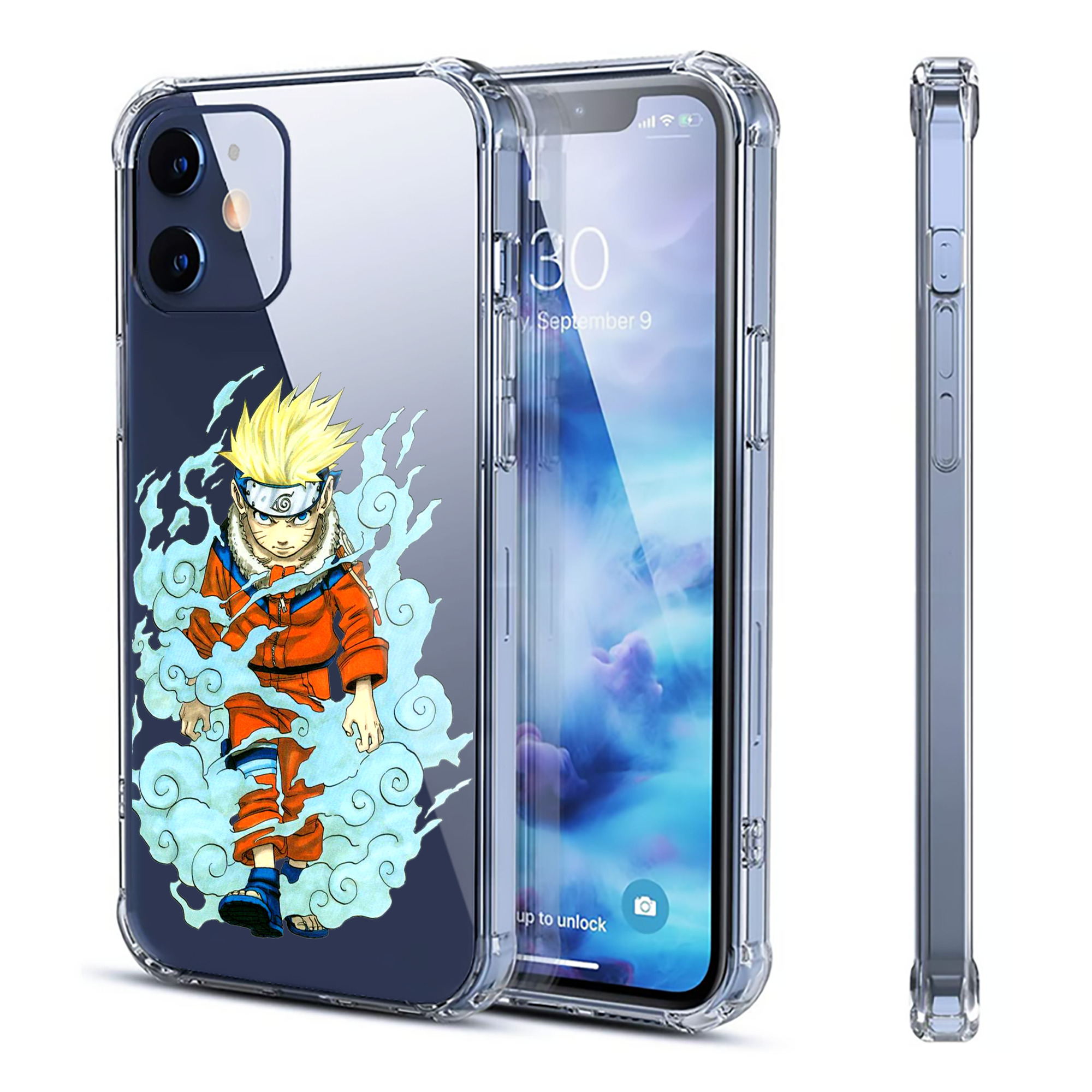 （画像用） NARUTO -ナルト- うずまき ナルト Uzumaki Naruto 【iPhone 12シリーズ対応】透明スマホケース（クリアソフトケース）